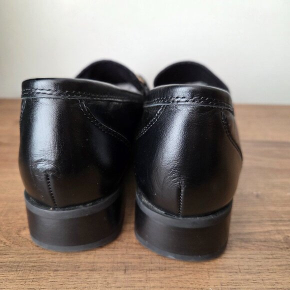 EUC MUNRO BLACK GENUINE LEATHER ARCH SUPPORT LOAFERS SIZE 9.5 WOMENS - Picture 6 of 16